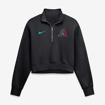 Women's Nike Black Arizona Diamondbacks Primetime Phoenix Fleece Half-Zip Sweatshirt