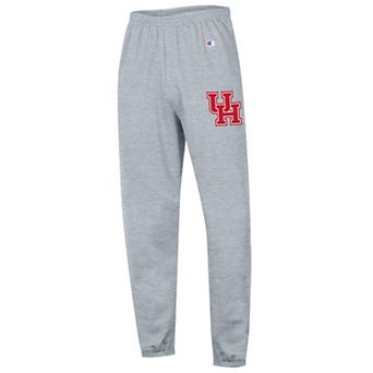Men's Champion Heather Gray Houston Cougars Powerblend Fleece Team Sweatpants