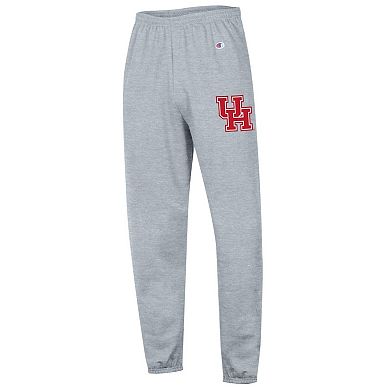 Men's Champion Heather Gray Houston Cougars Powerblend Fleece Team Sweatpants