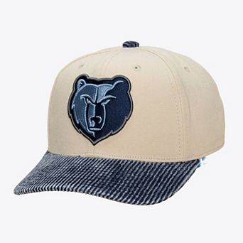 Men's Mitchell & Ness Cream/Blue Memphis Grizzlies Washed Corduroy Pro Crown Snapback Hat