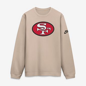Men's Nike Sand San Francisco 49ers I-Formation Rewind Club Crew Sweatshirt