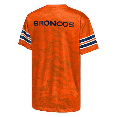 Youth Outerstuff Orange Denver Broncos Slant Route Performance T-Shirt