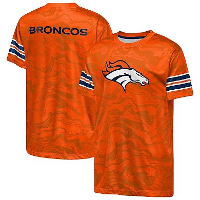 Youth Outerstuff Orange Denver Broncos Slant Route Performance T-Shirt