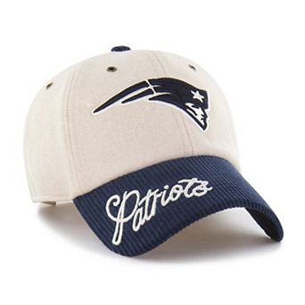 Women's '47 Natural/Navy New England Patriots Rope Script Clean Up Adjustable Hat