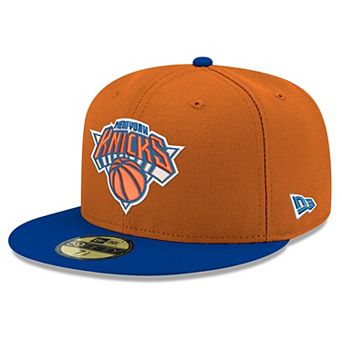 Men's New Era Orange New York Knicks Two-Tone 59FIFTY Fitted Hat