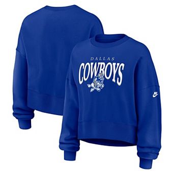 Women's Nike Royal Dallas Cowboys Oversized Phoenix Fleece Sweatshirt