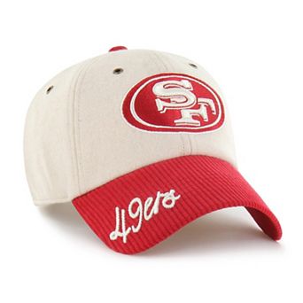 Women's '47 Natural/Scarlet San Francisco 49ers Rope Script Clean Up Adjustable Hat