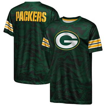 Youth Outerstuff Green Green Bay Packers Slant Route Performance T-Shirt