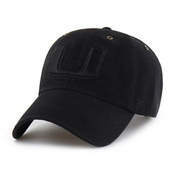 Men's Carhartt x '47 Black Miami Hurricanes Clean Up Adjustable Hat