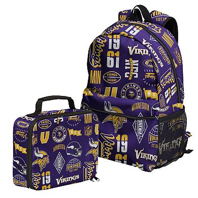 Outerstuff Minnesota Vikings Backpack and Lunchbox Set