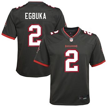 Youth Nike Emeka Egbuka Pewter Tampa Bay Buccaneers Alternate Game Jersey