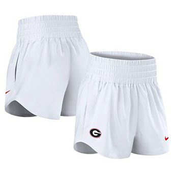 Women's Nike White Georgia Bulldogs Performance One Dri-FIT High-Rise Shorts