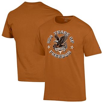 Men's Champion Texas Orange Texas Longhorns Americana 250 Years of Freedom Tonal T-Shirt