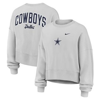 Women's Nike Gray Dallas Cowboys Oversized Primetime Phoenix Fleece Sweatshirt
