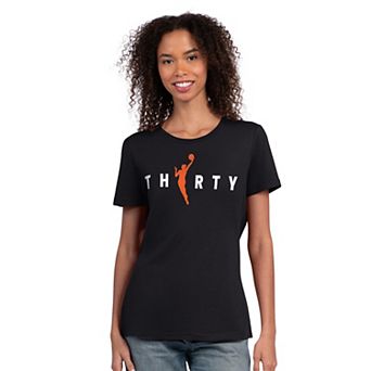 Women's Starter Black New York Liberty WNBA 30th Anniversary Scoop Neck T-Shirt