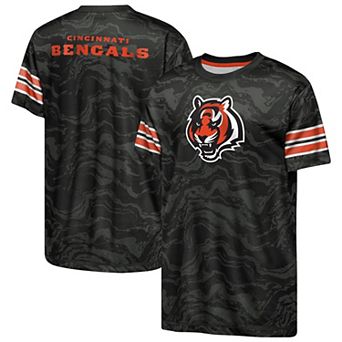 Youth Outerstuff Black Cincinnati Bengals Slant Route Performance T-Shirt