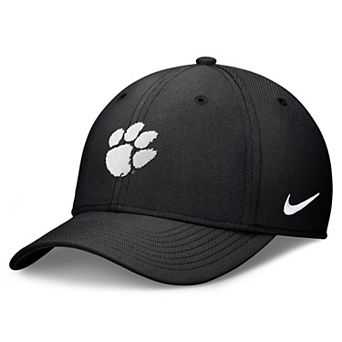 Men's Nike Black Clemson Tigers Rise Swoosh Dri-FIT Flex Hat