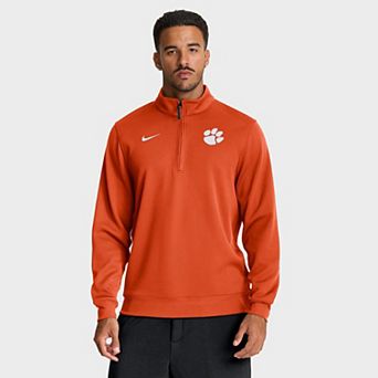 Men's Nike Orange Clemson Tigers Coaches Premium Dri-FIT Half-Zip Pullover
