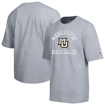Men's Champion Heather Gray Marquette Golden Eagles Weathered Team T-Shirt