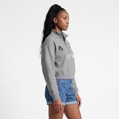 Women's Champion Gray ECU Pirates Academic Triumph Quarter-Zip Pullover