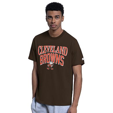 Men's Starter Brown/Gray Cleveland Browns Two-Pack Throwback Logo T-Shirt Set