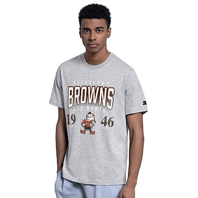 Men's Starter Brown/Gray Cleveland Browns Two-Pack Throwback Logo T-Shirt Set