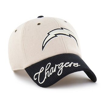 Women's '47 Natural/Black Los Angeles Chargers Rope Script Clean Up Adjustable Hat