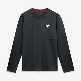 Men's Nike Black Georgia Bulldogs 2026 Sideline Coaches UV Dri-FIT Long Sleeve Shirt