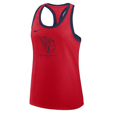 Women's Nike Red Cleveland Guardians Tri-Blend Dri-FIT Racerback Tank Top