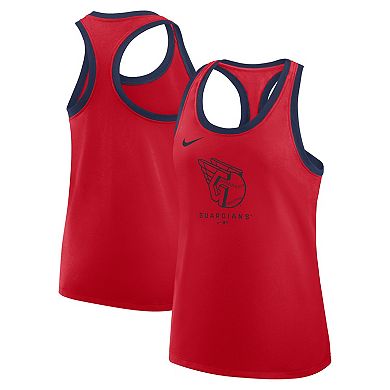 Women's Nike Red Cleveland Guardians Tri-Blend Dri-FIT Racerback Tank Top