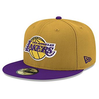 Men's New Era Gold Los Angeles Lakers Two-Tone 59FIFTY Fitted Hat