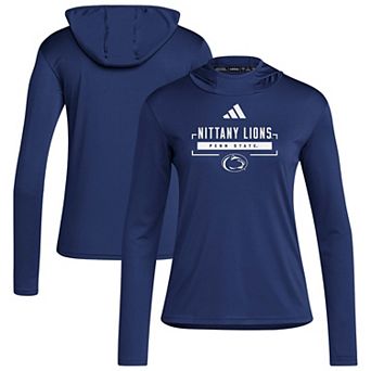 Women's adidas Navy Penn State Nittany Lions D4T Long Sleeve Hooded T-Shirt
