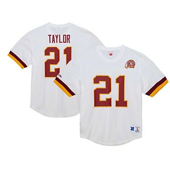 Men's Mitchell & Ness Sean Taylor White Washington Commanders Retired Player Name & Number Mesh Top