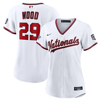 2026 All-Star Game Women's Washington Nationals James Wood Nike White Replica Jersey