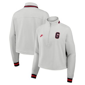 Women's Nike Gray Georgia Bulldogs Legacy Heritage Dri-FIT Half-Zip Sweatshirt