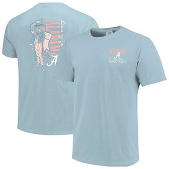 Women's Light Blue Alabama Crimson Tide Americana Mascot Comfort Colors T-Shirt