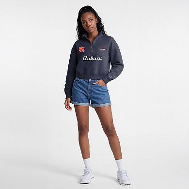Women's Champion Navy Auburn Tigers Academic Triumph Quarter-Zip Pullover