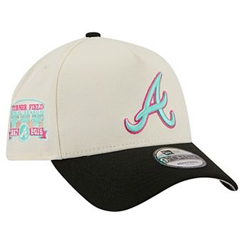 Men's New Era Cream Atlanta Braves Stadium Chrome 9FORTY A-Frame Adjustable Hat