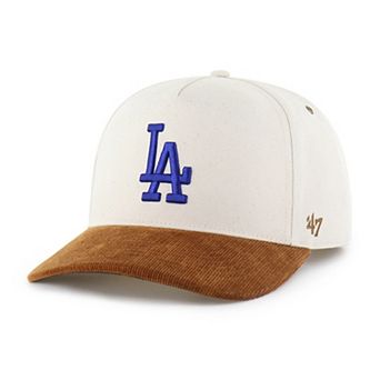 Men's Carhartt x '47 Natural/Brown Los Angeles Dodgers Undyed Relaxed Hitch Adjustable Hat