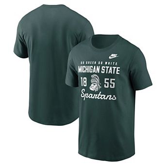 Men's Nike Green Michigan State Spartans Legacy Stacked Established T-Shirt