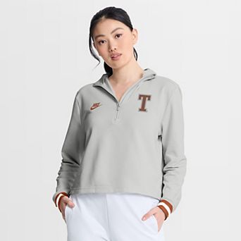 Women's Nike Gray Texas Longhorns Legacy Heritage Dri-FIT Half-Zip Sweatshirt