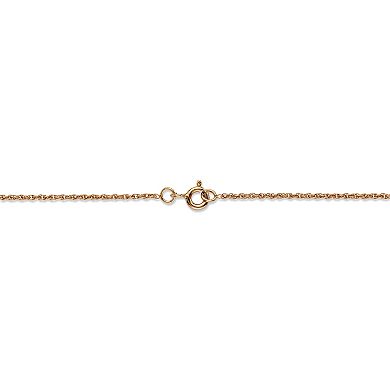 Diamond Accent 18k Gold-Plated Cross Pendant Necklace 18"