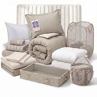 Hearth & Harbor Complete Dorm Room Set, All Dorm Accessories Included