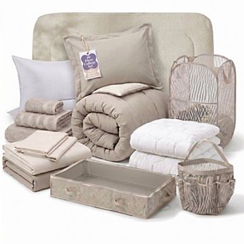 Hearth & Harbor Complete Dorm Room Set, All Dorm Accessories Included