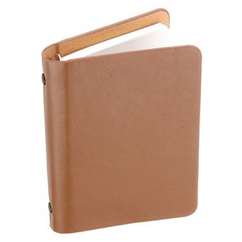 6 Ring Binder Cover Leather Notebook Mini Refillable Loose Leaf Personal Planner