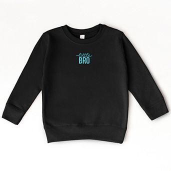 The Juniper Shop Embroidered Little Bro Toddler Sweatshirt