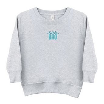 The Juniper Shop Embroidered Little Bro Toddler Sweatshirt