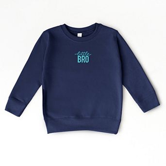 The Juniper Shop Embroidered Little Bro Toddler Sweatshirt
