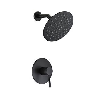 SUMERAIN Shower Faucet Set with 8 in Stainless Steel Rain Shower Head,Solid Brass Rough In Valve