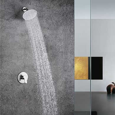 SUMERAIN Shower Faucet, Single Handle Solid Brass Rough-in Valve with Shower Arm and Showerhead